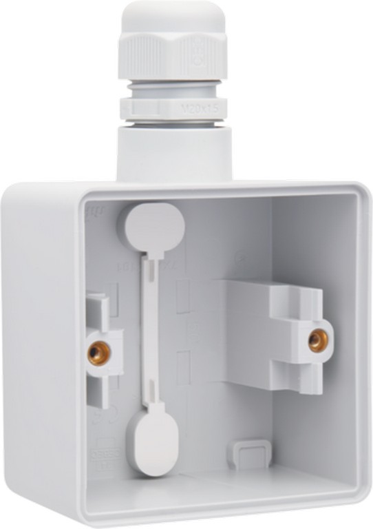 Opbouwdoos enkelvoudig met wartel