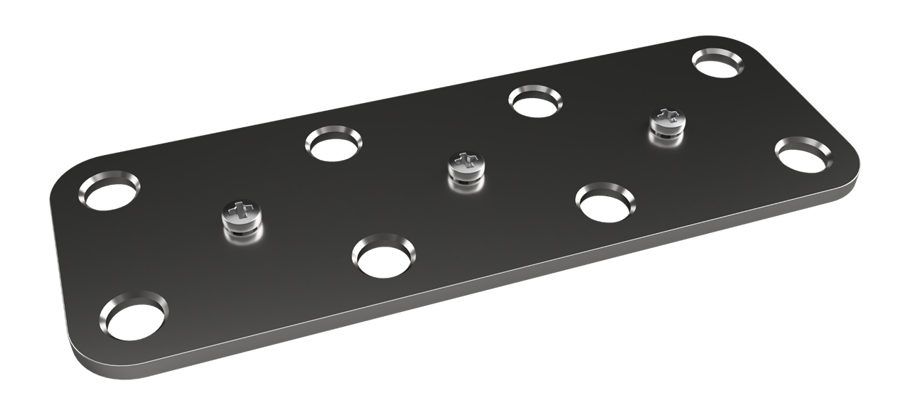 Verbindingsplaat 2 x 4-weg, afmetingen 190 x 110 x 20 mm