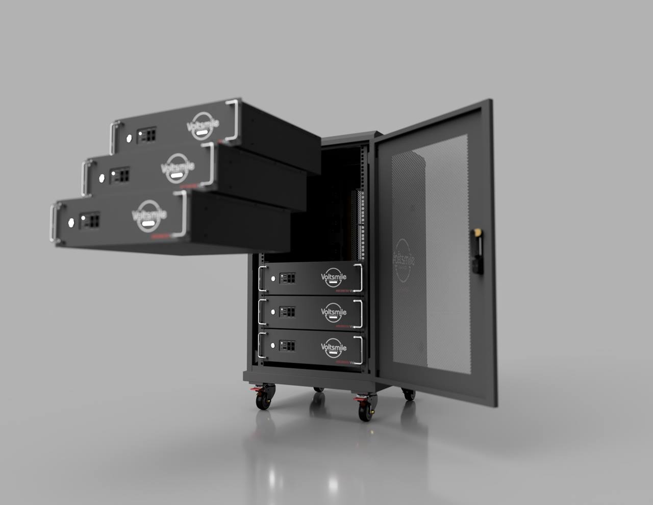 Voltsmile RPC 20U Cabinet (max 6 accu) 300A