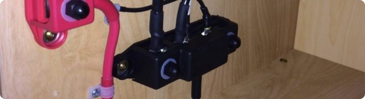 DC Verdeelrail zwart 4x M10 + 3x M4