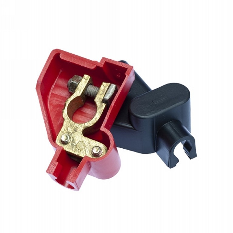 Accuklem isolatiekap rood (+) voor enkele kabel