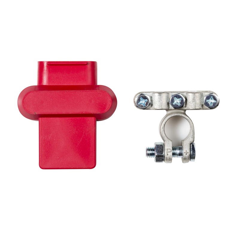 Accuklem isolatiekap rood (+) voor dubbele kabel
