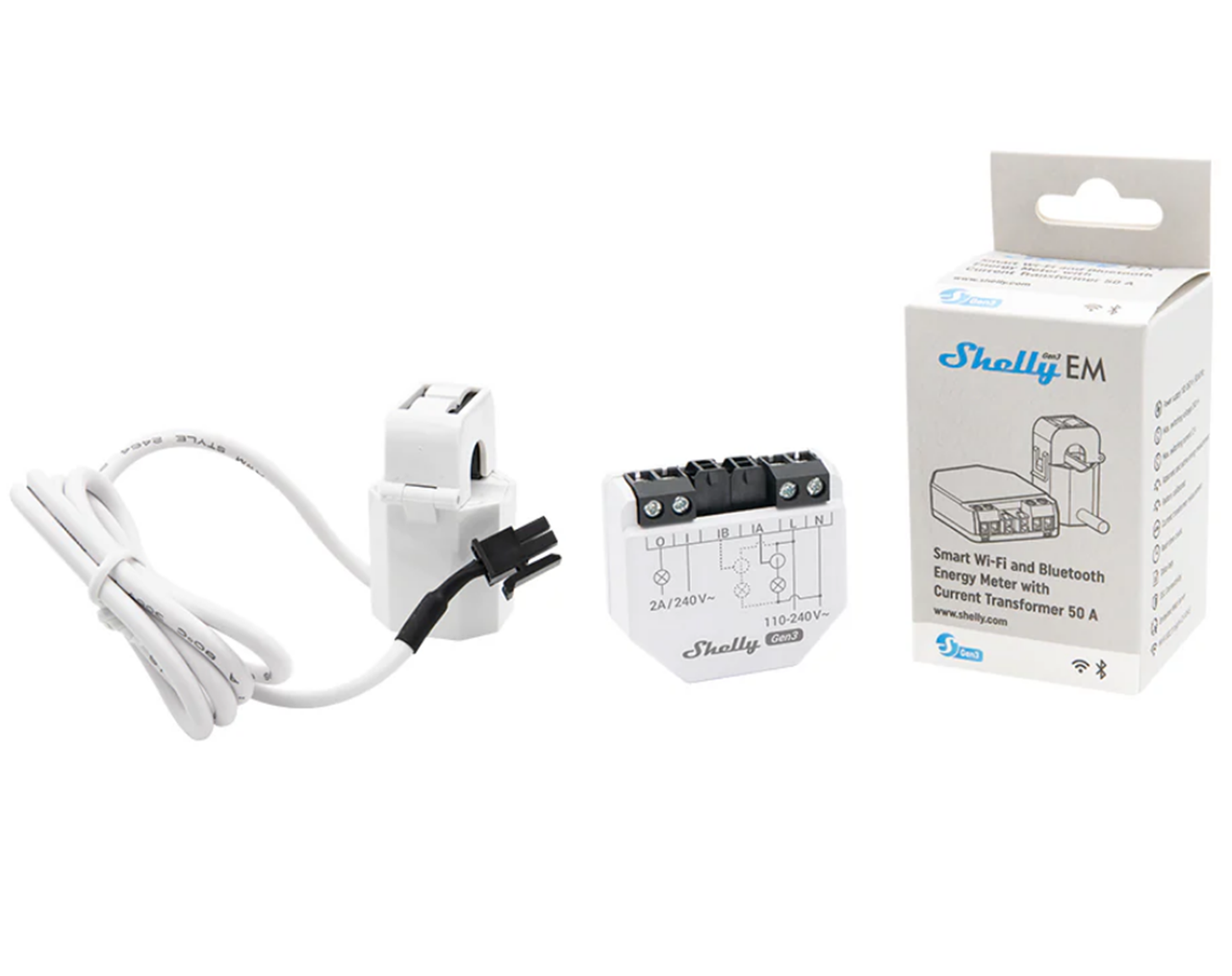 Shelly EM energiemeter Gen3 met 50A CT