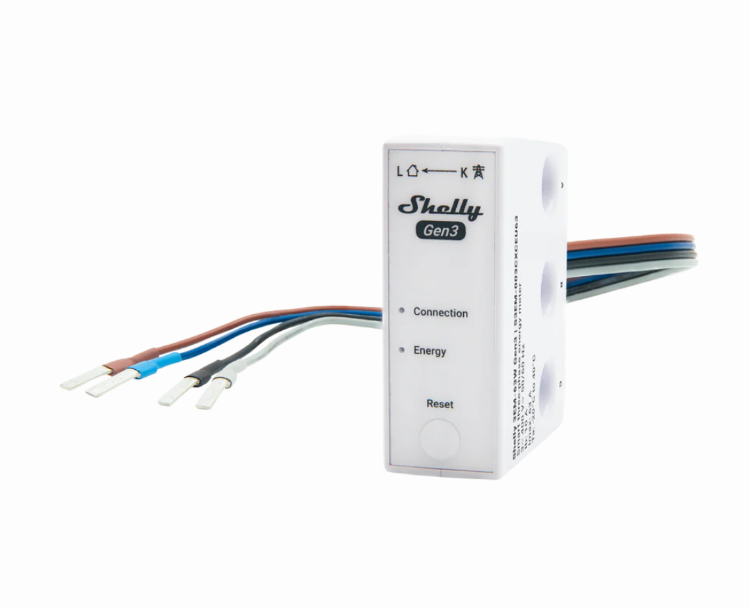 Shelly 3EM-63W energiemeter Gen3 (bedraad)