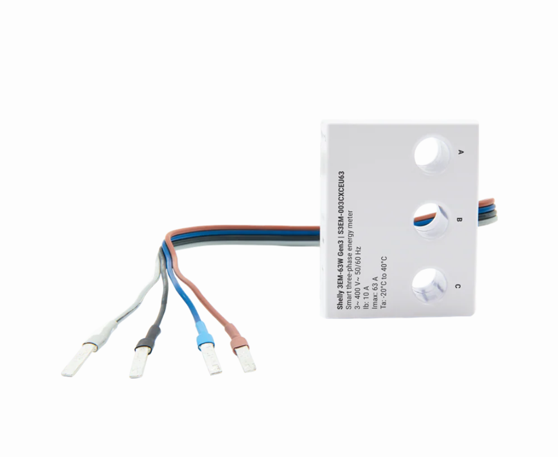Shelly 3EM-63W energiemeter Gen3 (bedraad)