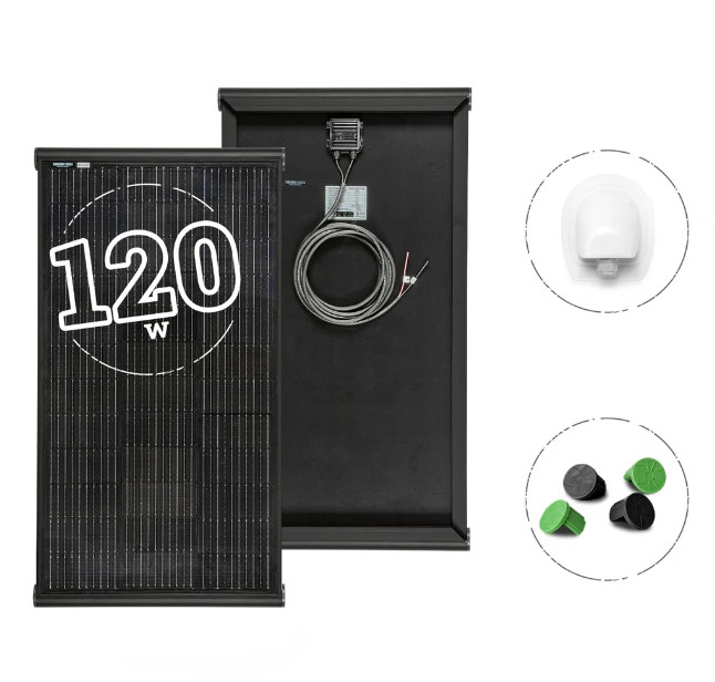 Zonnepaneel 120BB, Full Black, 120 Watt.