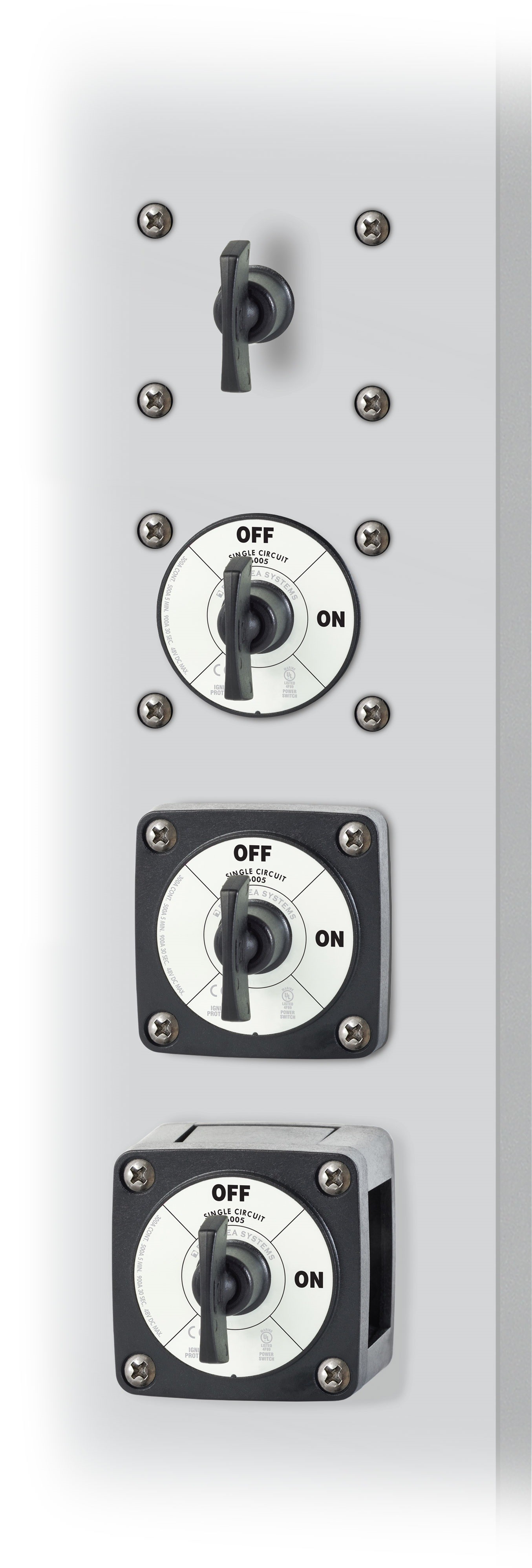 Massaschakelaar 250A met sleutel zwart