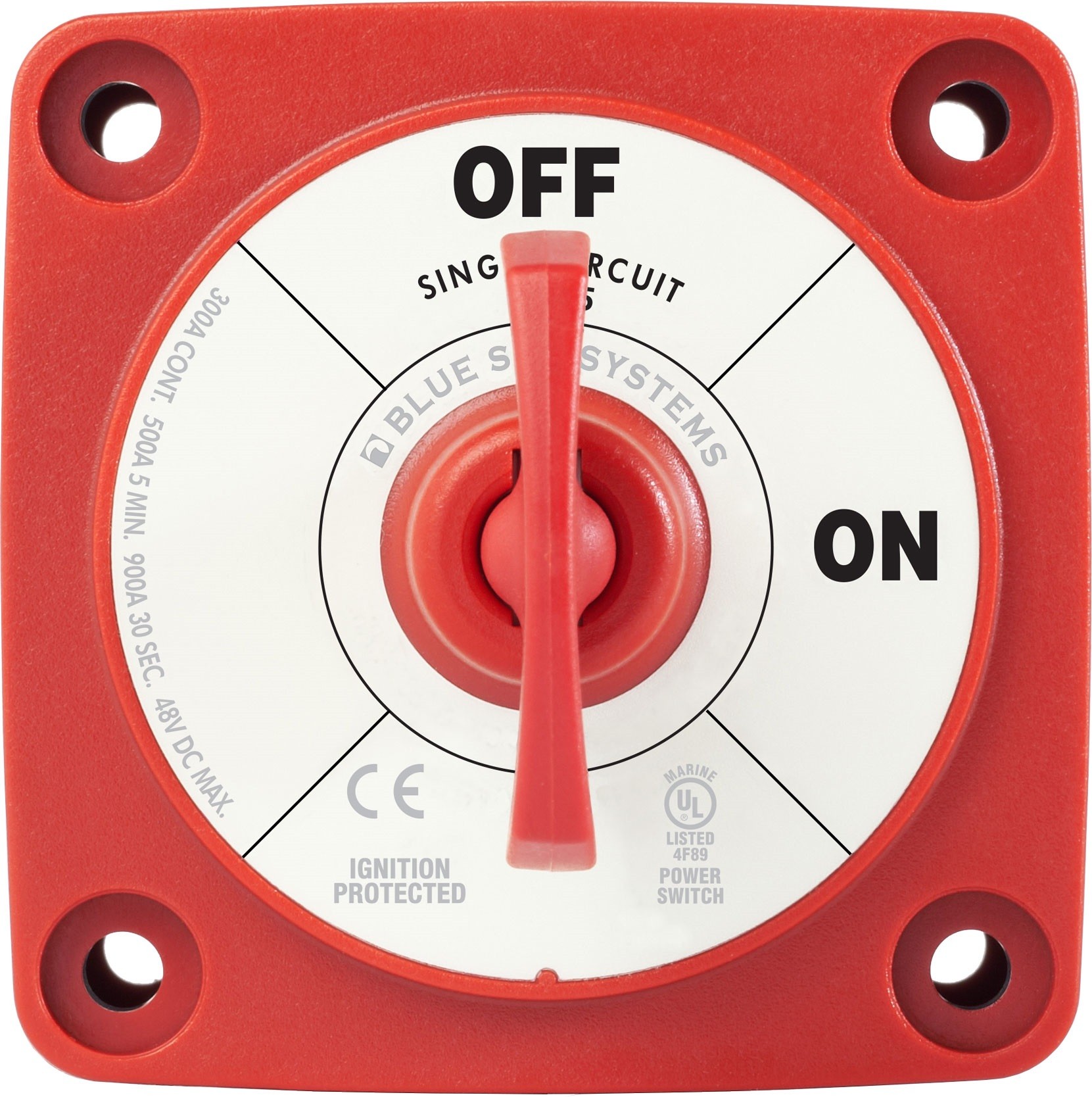 Hoofdschakelaar 250A met sleutel rood