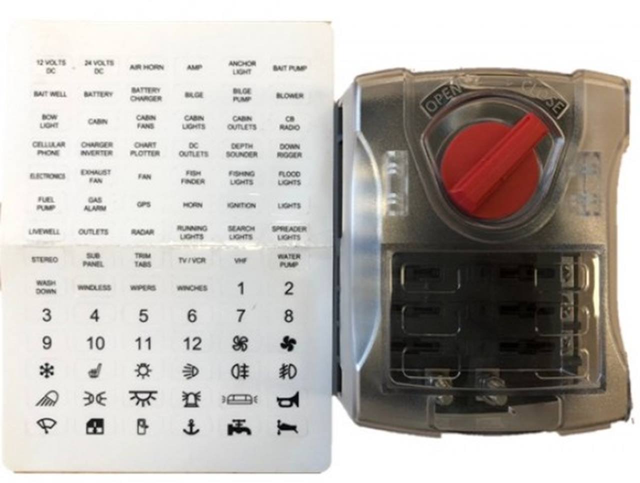 Steekzekering houder 6 voudig ATO Dubbele invoer + centrale Min.