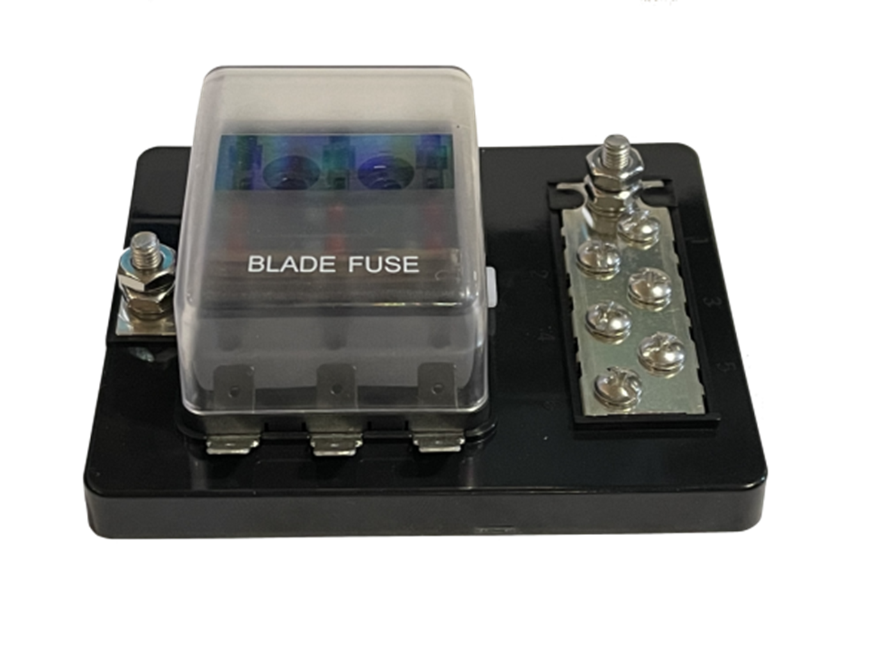 Zekering distributie 6 met led signalering + busbar