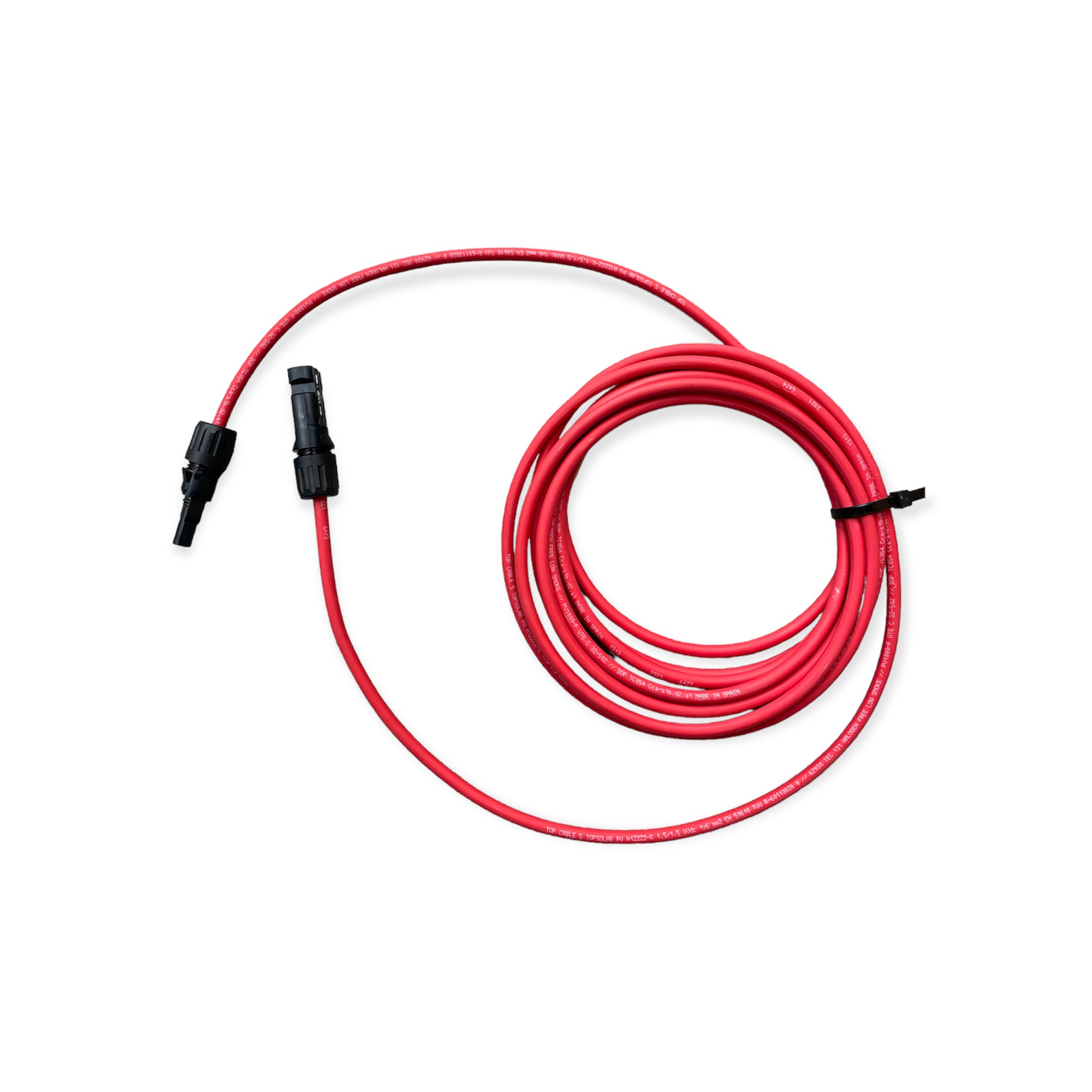 TopSolar kabelverloop 5 meter Rood 6mm² MC4-MC4
