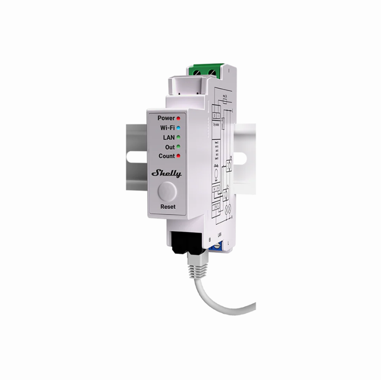 Shelly Pro EM energiemeter 50A met 2x 50A CT