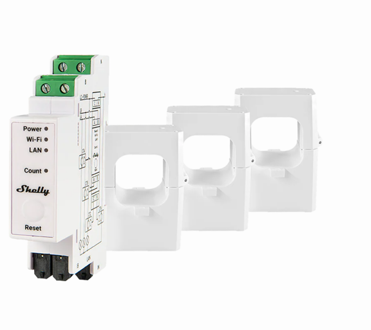 Shelly Pro 3EM energiemeter 400A
