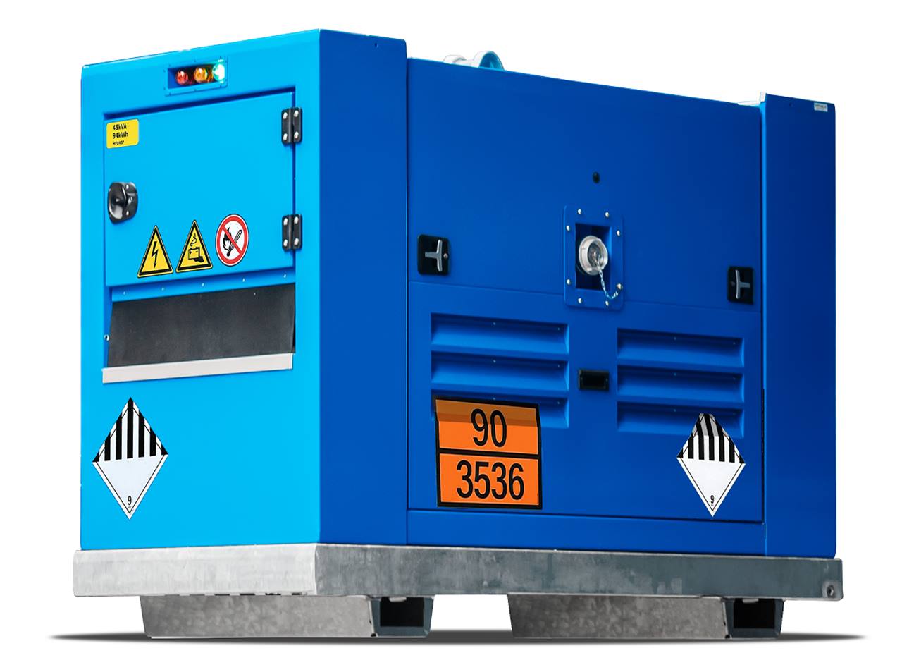 ESS SmartGrid Slim 60, totale capaciteit 60 kWh, maximaal vermogen 36 kW.