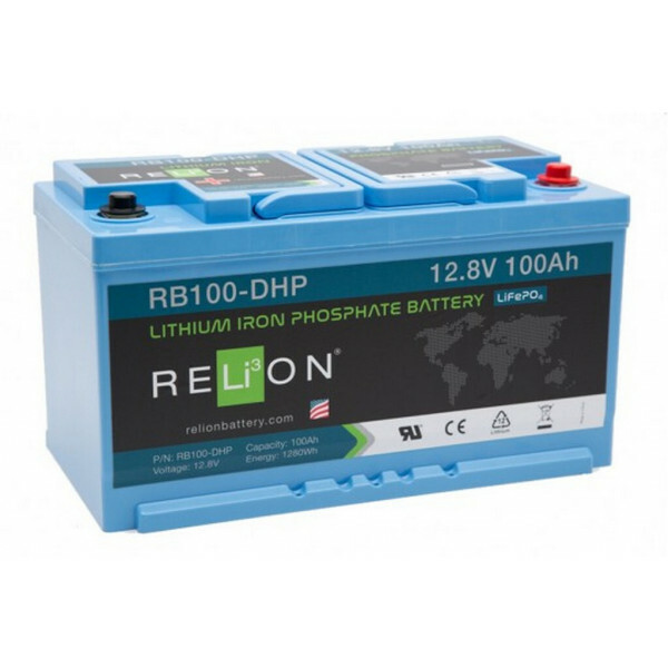 Relion RB100-DHP 12V/100Ah DIN LiFePO4 accu