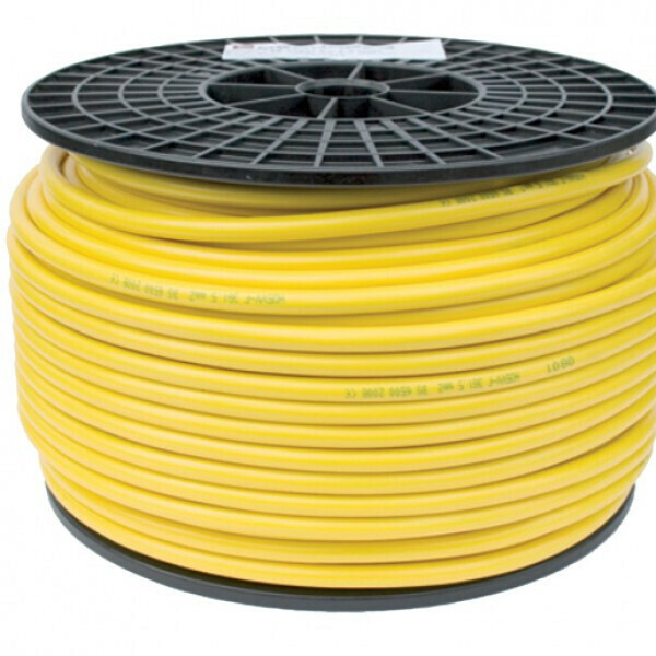 Ronde PVC kabel H05VV-F geel 3x1,5mm²  per 100 meter rol