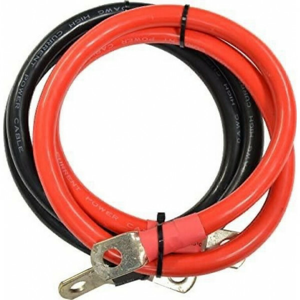 Kabelset 25mm² 1,5 mtr rood en zwart M8-M8