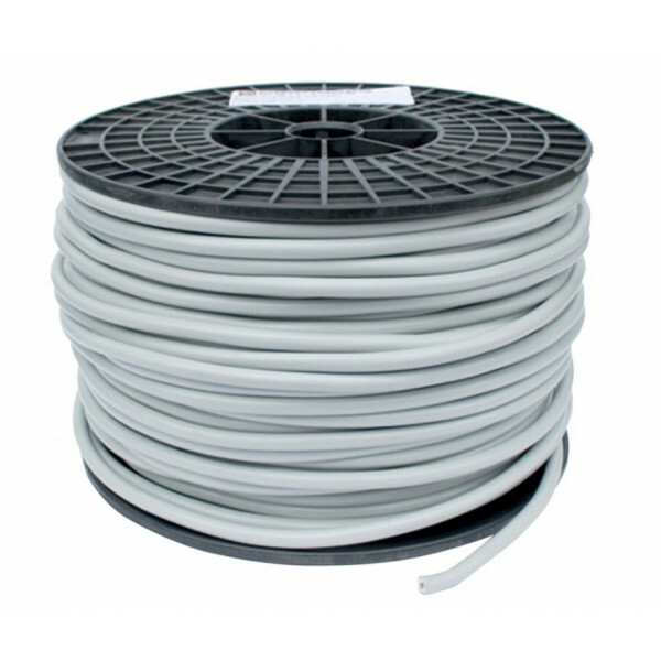 PVC kabel grijs HO5VV-F 2 x 1,5 mm² per 100 meter rol