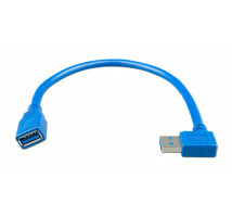 USB extension kabel 0,3m one side right angle