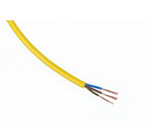 Ronde PVC kabel H05VV-F geel 3x1,5mm²  per meter